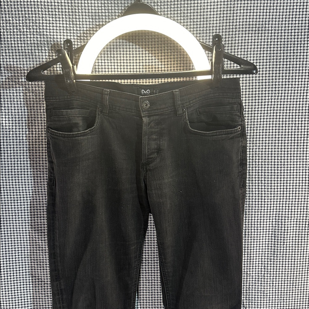 Dolce&GaBBANa Euro Tight Hip Black Denim Jeans